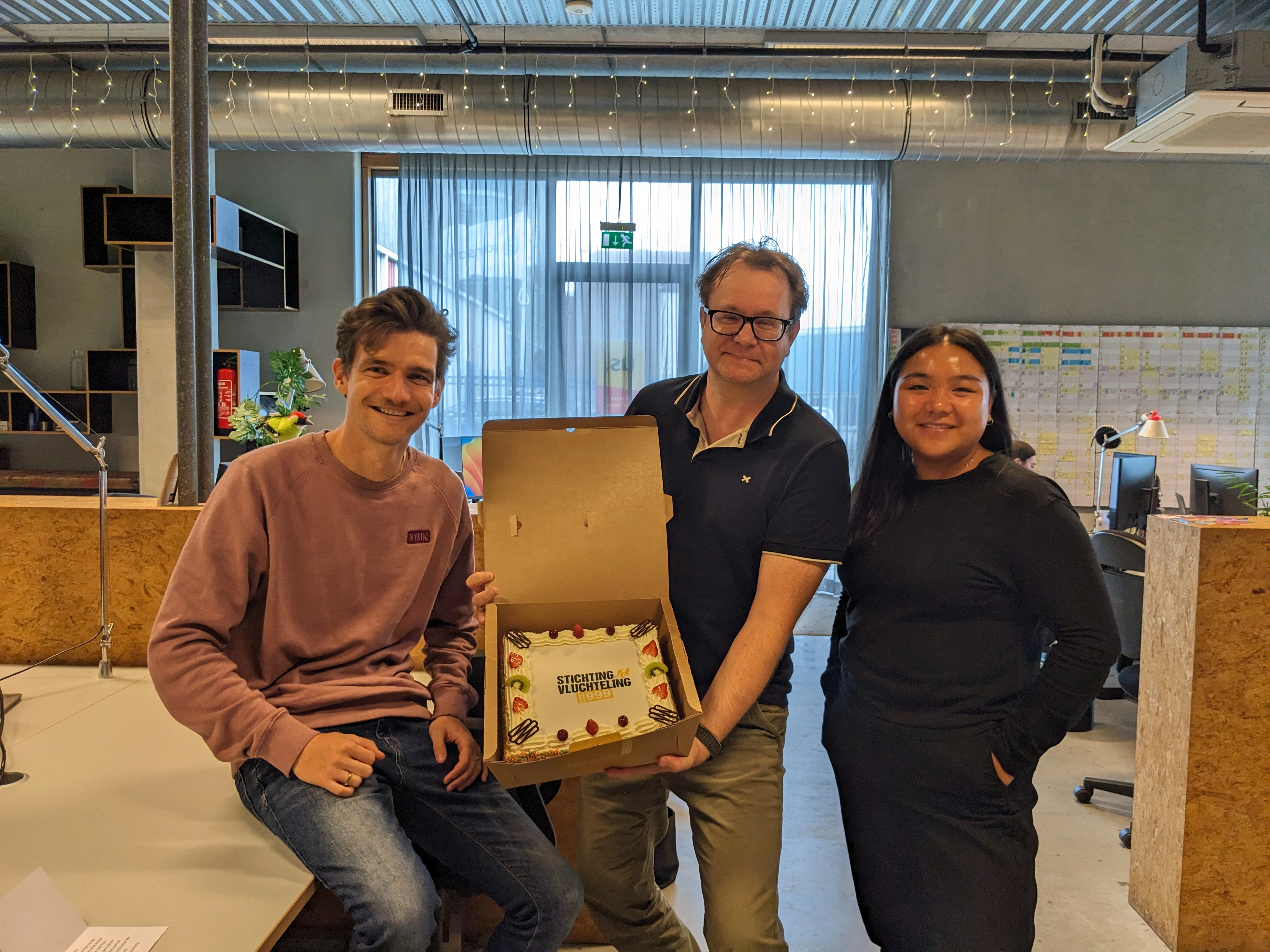 cake for celebrating the launching of Stichting Vluchteling